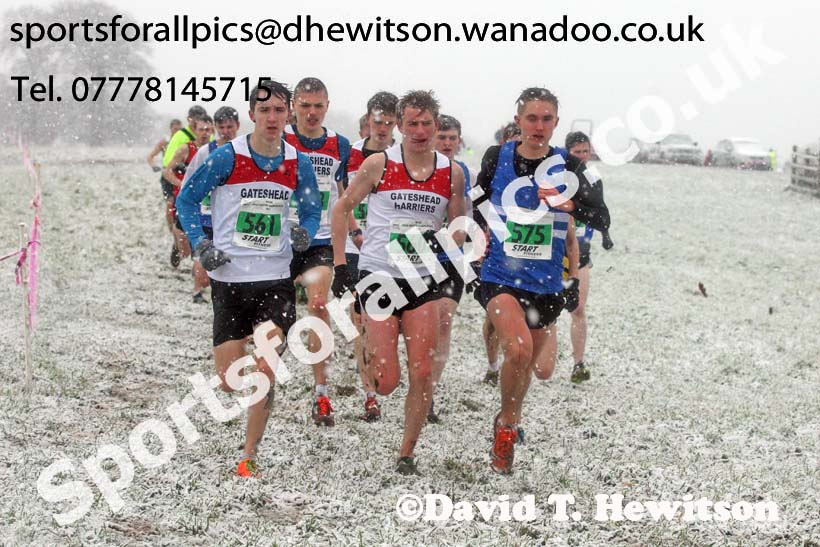 Mens under-20s North Eastern Cross Country, Sedgefield, County Durham. Photo: David T. Hewitson/Sports for All Pics